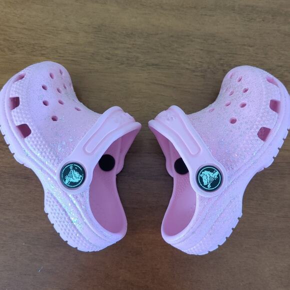 Crocs classic clog glitter pink toddler C5 - Picture 2 of 8